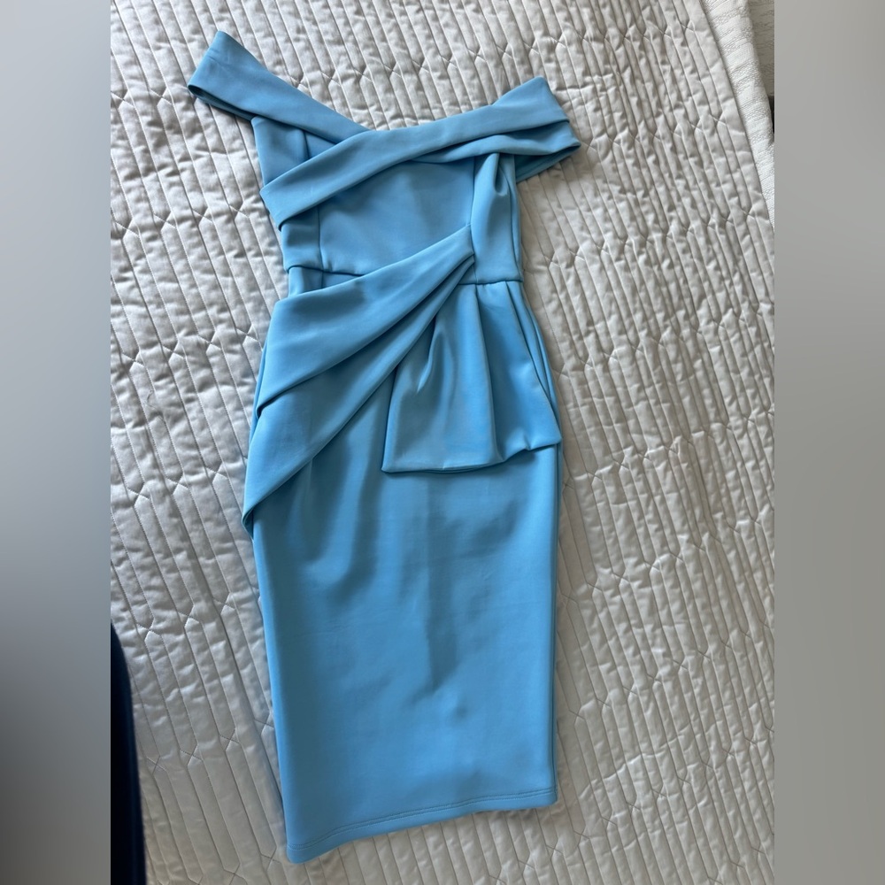 ASOS Light Blue One Shoulder Dress